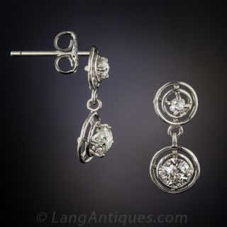 Art Deco Diamond Drop Earrings