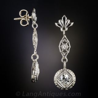 Art Deco Diamond Drop Earrings