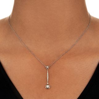 Art Deco Diamond Drop Necklace
