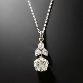 Art Deco Diamond Drop Pendant - 3