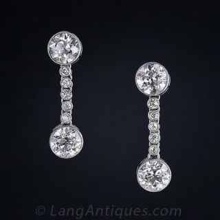 Art Deco Diamond Earrings