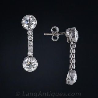 Art Deco Diamond Earrings