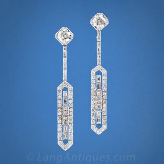 Art Deco Diamond Earrings