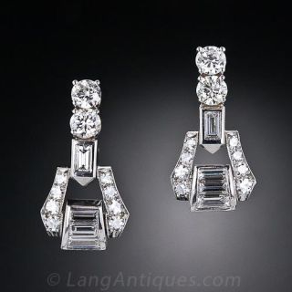 Art Deco Diamond Earrings