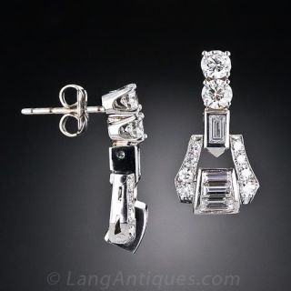 Art Deco Diamond Earrings