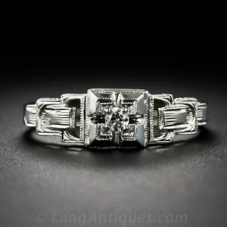 Art Deco Diamond Engagement Ring