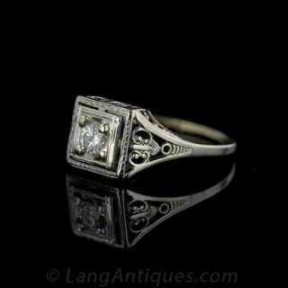 Art Deco Diamond Engagement Ring