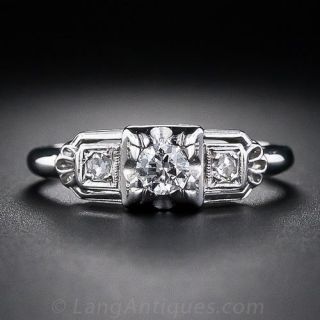 Art Deco Diamond Engagement Ring