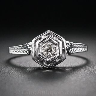 Art Deco Diamond Engagement Ring