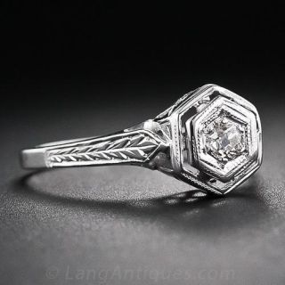 Art Deco Diamond Engagement Ring