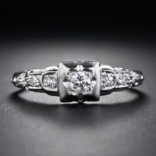 Art Deco Diamond Engagement Ring - Granat Bros.