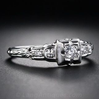 Art Deco Diamond Engagement Ring - Granat Bros.