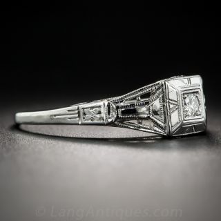 Art Deco Diamond Engagement Ring - Size 9 1/2