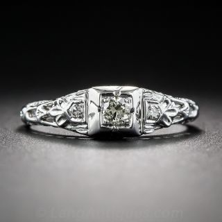 Art Deco Diamond Enggaement Ring