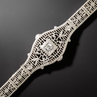 Art Deco Diamond Filigree Bracelet - 2