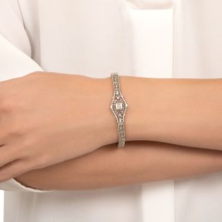 Art Deco Diamond Filigree Bracelet