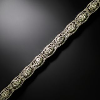 Art Deco Diamond Filigree Bracelet - 3
