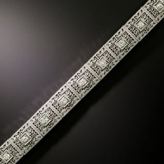 Art Deco Diamond Filigree Bracelet - 2