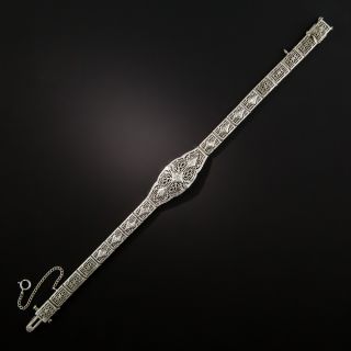 Art Deco Diamond Filigree Bracelet by Shiman