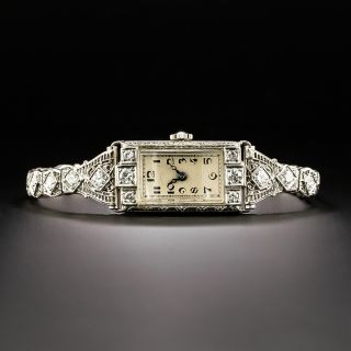 Art Deco Diamond Filigree Bracelet Watch - 2