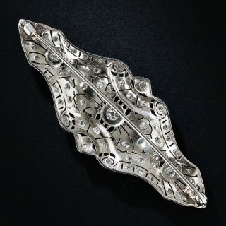 Art Deco Diamond Filigree Brooch