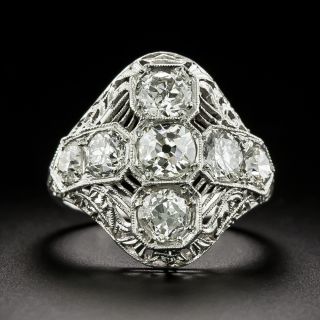 Art Deco Diamond Filigree Dinner Ring - 3