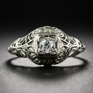 Art Deco Diamond Filigree Ring