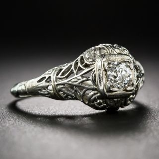 Art Deco Diamond Filigree Ring