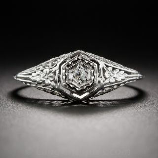 Art Deco Diamond Filigree Ring