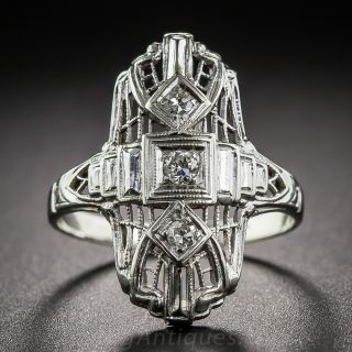 Art Deco Diamond Filigree Ring