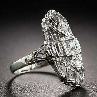 Art Deco Diamond Filigree Ring