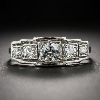 Art Deco Diamond Five Stone Ring