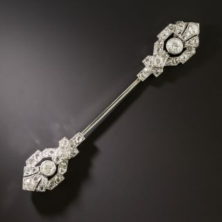 Art Deco Diamond Jabot Pin - 2