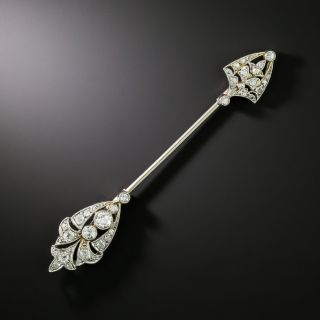 Art Deco Diamond Jabot Pin - 2