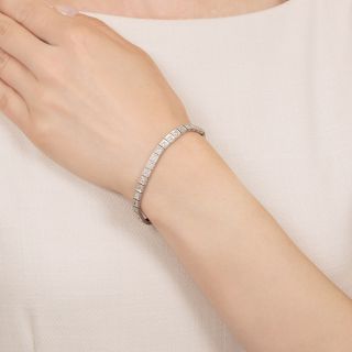 Art Deco Diamond Line Bracelet