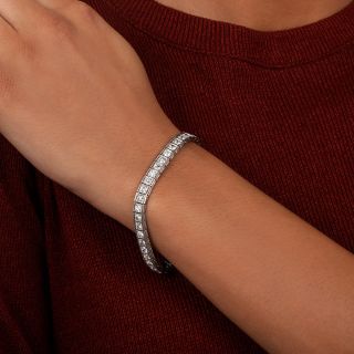 Art Deco Diamond Line Bracelet
