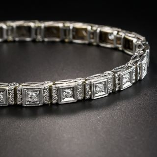 Art Deco Diamond Line Bracelet
