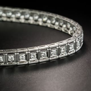 Art Deco Diamond Line Bracelet