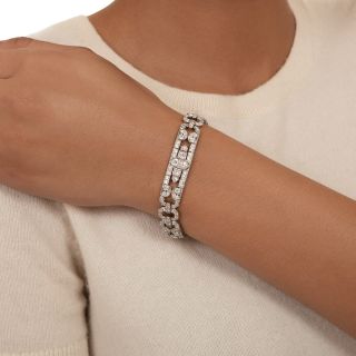 Art Deco Diamond Link Bracelet