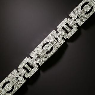 Art Deco Diamond Link Bracelet - 3