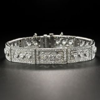 Art Deco Diamond Link Bracelet - 3