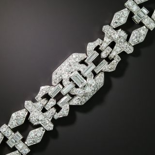 Art Deco Diamond Link Bracelet - 3