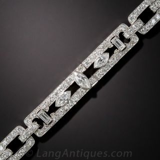 Art Deco Diamond Link Bracelet