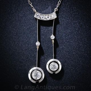 Art Deco Diamond Negligee Necklace