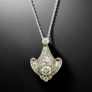 Art Deco Diamond Pendant - 2