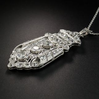 Art Deco Diamond Pendant Necklace