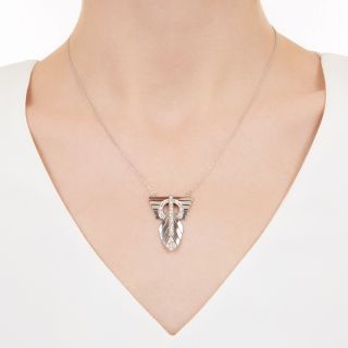 Art Deco Diamond Pendant Necklace
