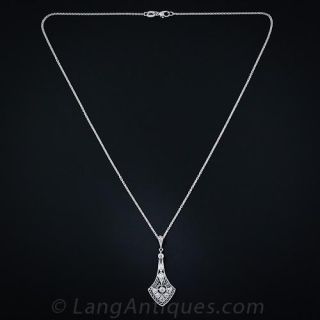 Art Deco Diamond Pendant Necklace