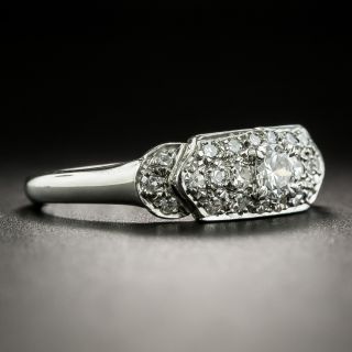 Art Deco Diamond Platinum Band Ring