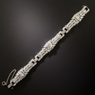 Art Deco Diamond Platinum Bracelet - GIA - 3
